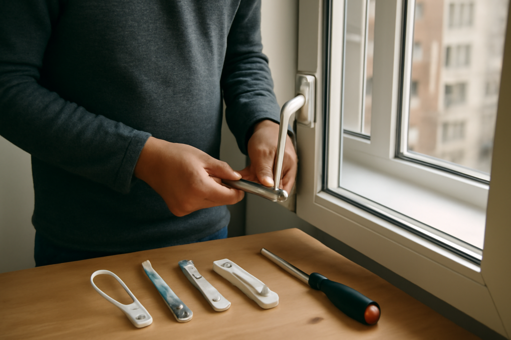 Entrebailleur pour fenêtre en aluminium — sécurité enfant et protection anti-effraction, aération contrôlée, installation facile